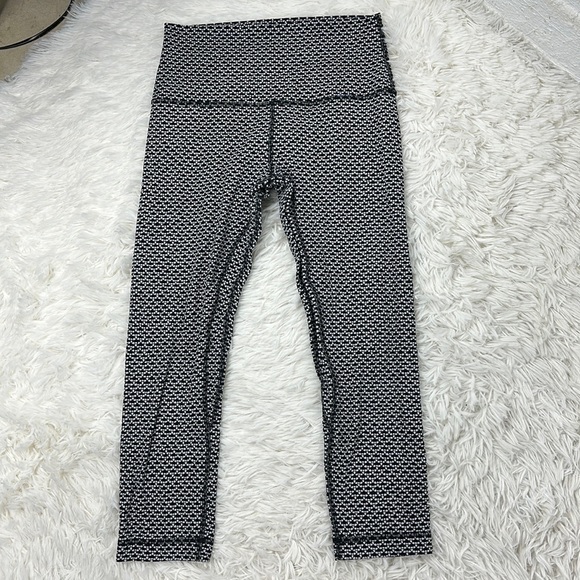 Lululemon Align Crop *21" Monochromic Ice Grey Black - Picture 1 of 8
